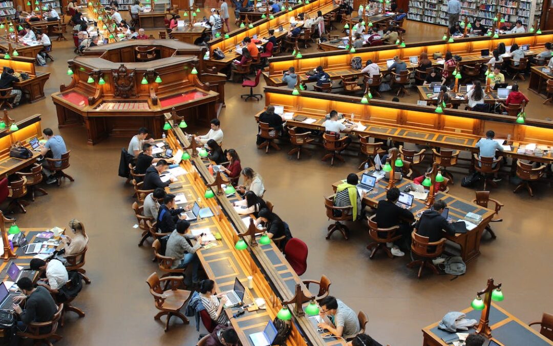 Student in Library